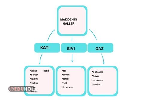 Maddenin Halleri Kavram Harita Eduhol Etkinlik Ndir Oyun Oyna