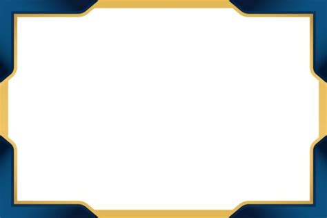 a blue and gold frame with a white background