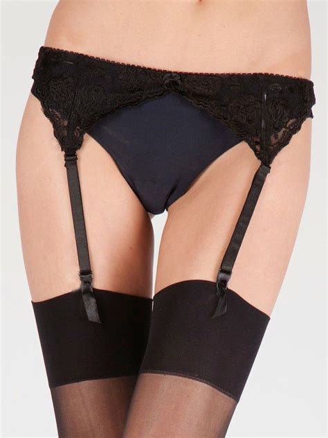 Silky Narrow Lace Suspender Belt