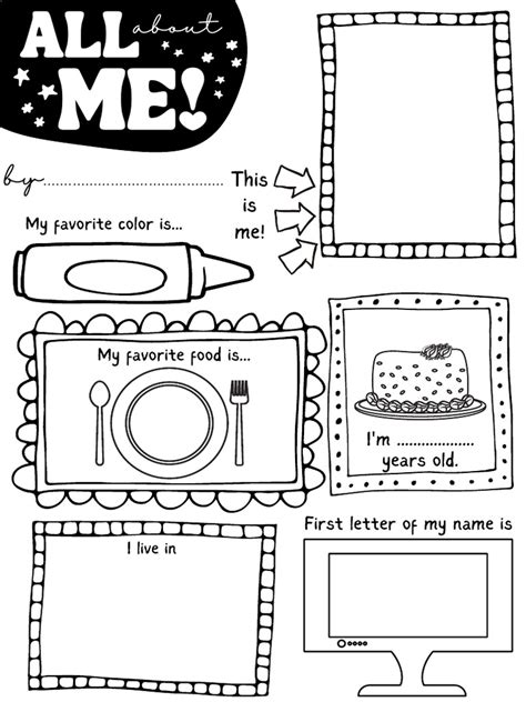 all about me back to school worksheet | PDF