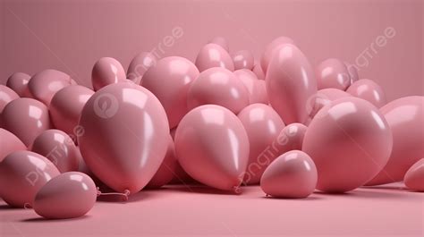 Pink Balloons Background 3d Illustration 3d Illustration Of 18th Pink