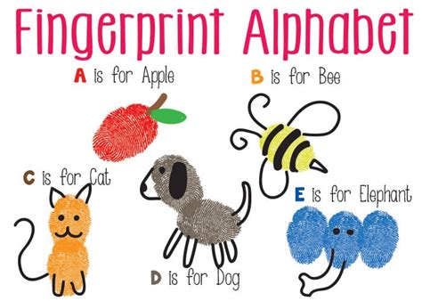 Fingerprint Alphabet Art - Easy Peasy and Fun