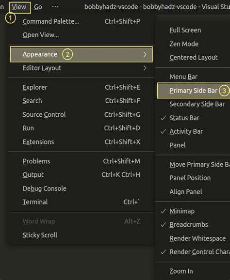 Hide or Show the Sidebar or the Activity Bar in VS Code | bobbyhadz