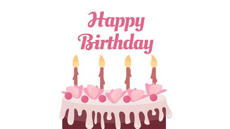 Birthday Cake Animation Stock Video Footage for Free Download