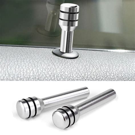 Pcs Set Aluminum Door Lock Stick Knob Pull Pins Cover Car Interior