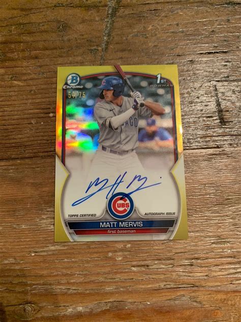 2023 Bowman Chrome Matt Mervis Auto 75 EBay