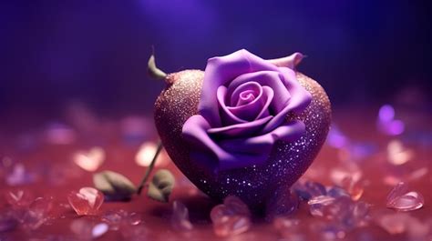 Premium AI Image | purple rose petals