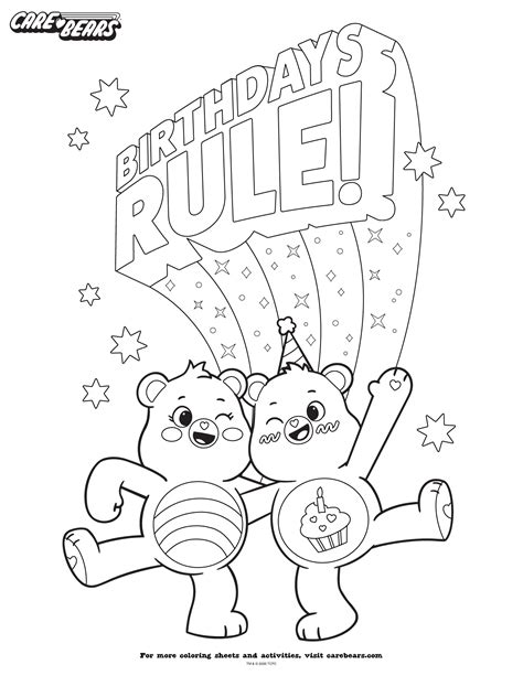 Birthday Bear Coloring Pages