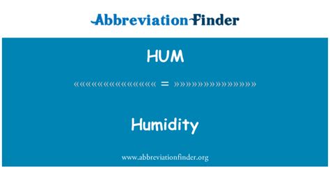 HUM Definition: Humidity | Abbreviation Finder