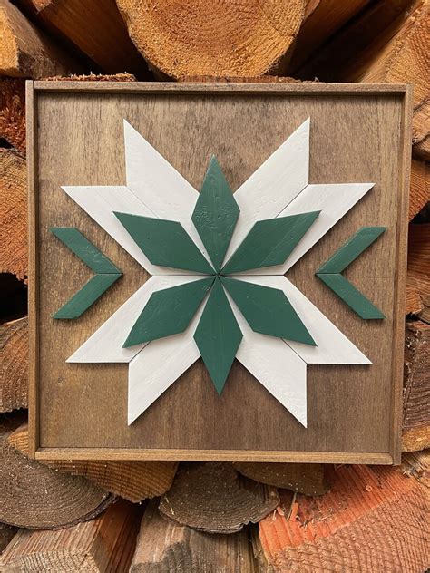 Rustic Wood Snowflake Wall Art Geometric Snowflake Art Etsy