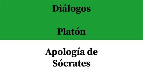 Apología De Sócrates Diálogos De Platón Audiolibro Youtube