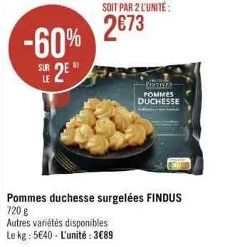 Offre Pommes Duchesse Surgelées Findus chez Geant