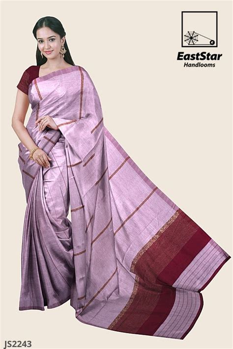 Pink Beige Handlooms Silk Saree Js East Star Handlooms