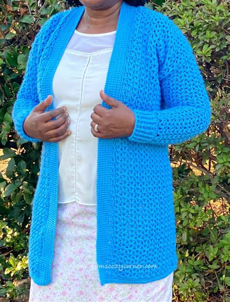 Free Crochet Cardigan Pattern From Pams Cozy Corner Crochet Cardigan