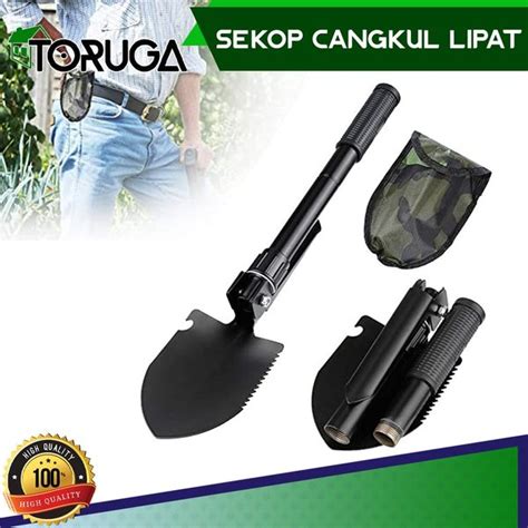 Jual Sekop Cangkul Pacul Lipat Militer Mini Survival Kit Outdoor