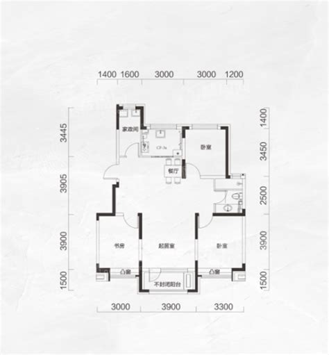 丹东凯旋公馆3室2厅2卫户型图 丹东楼盘网