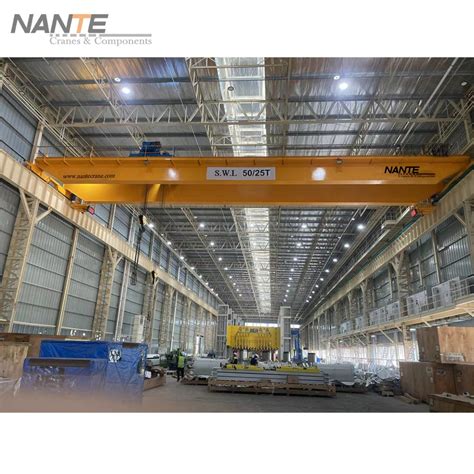 News Of Nante 50t25ton Overhead Crane For Electric Car Factory