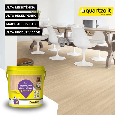 Cola Adesivo Pisos Vinilico Quartzolit Branco Balde Kg Estilo Home