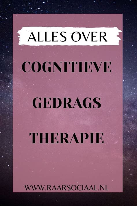 A Pink Poster With The Words Alles Over Cognitive Gedras Therapie