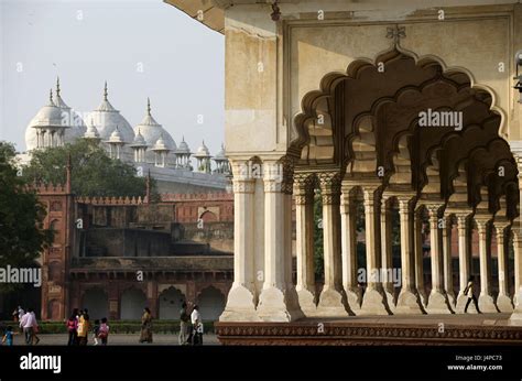 India Uttar Pradesh Agra Red Fort Moti Masjid Moshee And Diwan I