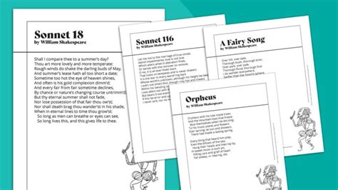 25 Popular Shakespeare Poems (Free Printables)