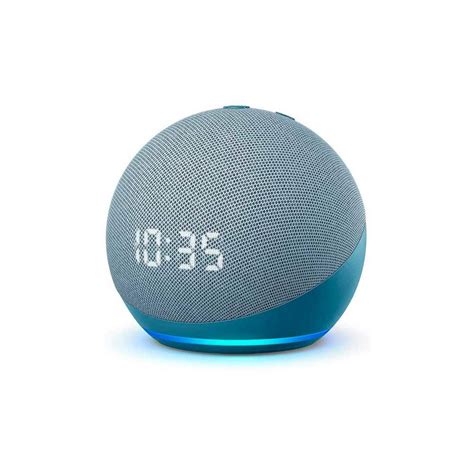 Echo Dot 5ª Geração Amazon Alexa Relógio Smart Speaker Azul