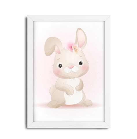 Quadro Decorativo Infantil Coelho Coelhinho 4767g9 45x33 Elo7