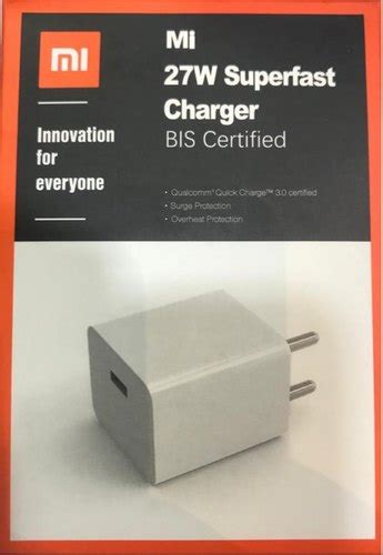 White Mi W Soniccharge Superfast Charger With C Type Data Cable