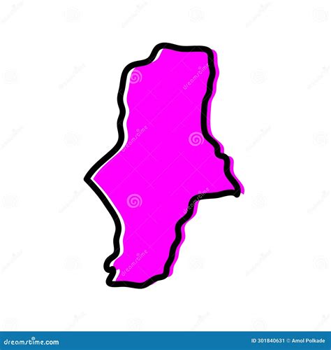 South Darfur State of Sudan Vector Map Illustration Stock Vector ...