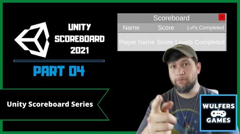 Unity Scoreboard Part The Scoreboard Item Youtube