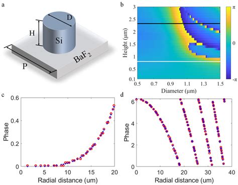 A Schematic Diagram Of Micronano Unit Structure B Simulated Phase