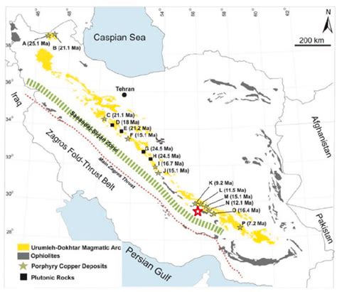 Simplified Geological Map Of Iran After Mirnejad Et Al The