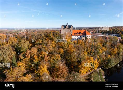 Herbst Ballenstedt Harz Luftbild Schloss Ballenstedt Stock Photo Alamy