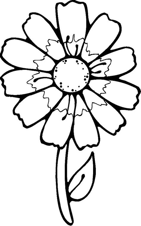 Printable Flowers To Color Flowers Coloring Pages Kids สื่อ Yata