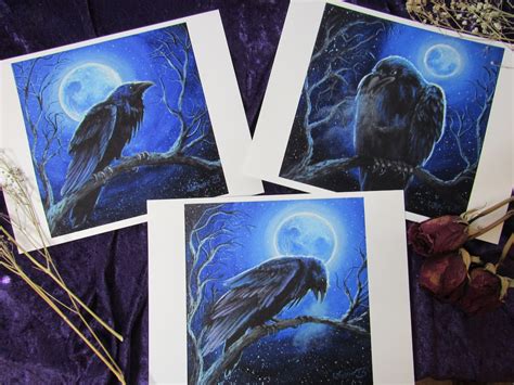 Raven, Ravens, Prints, Art, Artwork, Print, Spooky, Magical, Home Decor ...