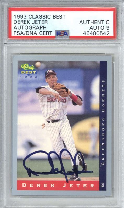 Lot Detail Derek Jeter Signed Classic Best Pre Rookie Card Psa