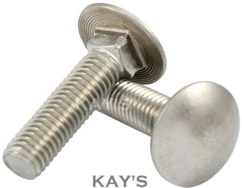 Carriage Bolts Cup Square Dome Coach Screws A Stainless Steel M M M