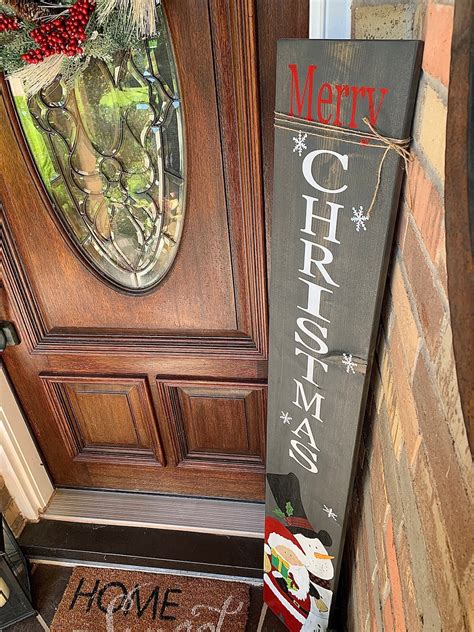 Merry Christmas Porch Leaner Wooden Sign Christmas Decor Home Etsy