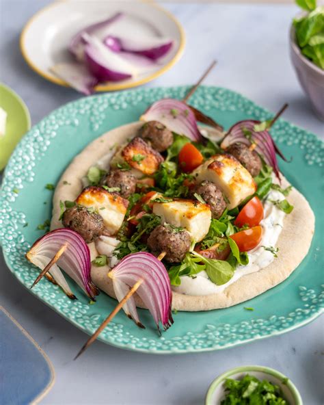 Lamb And Halloumi Kebab Deli Kitchen