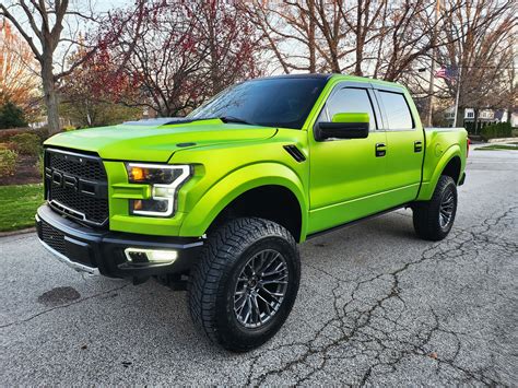 2011 F 150 Platinum 2017 Raptor Custom Build Dynamic Lime 520hp Lifted 1k Miles Ford Truck