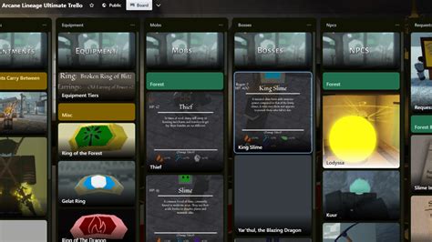 Arcane Lineage Official Trello Link Roblox Item Level Gaming
