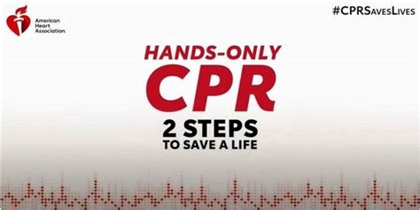 Hands Only Cpr American Heart Association Cpr And First Aid Cpr Cpr