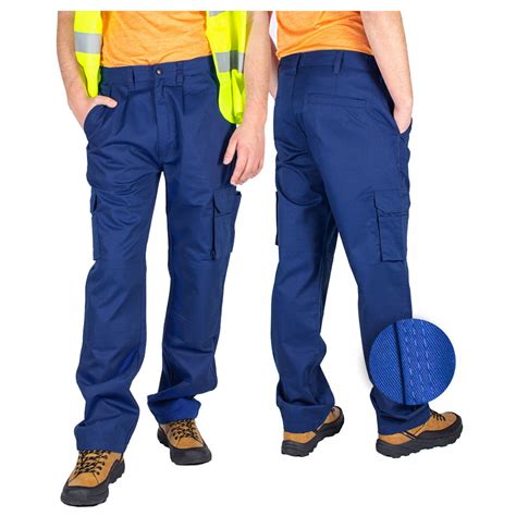 Pantaloni De Lucru De Protectie Cu Buzunare Albastru W30 L30 Emagro