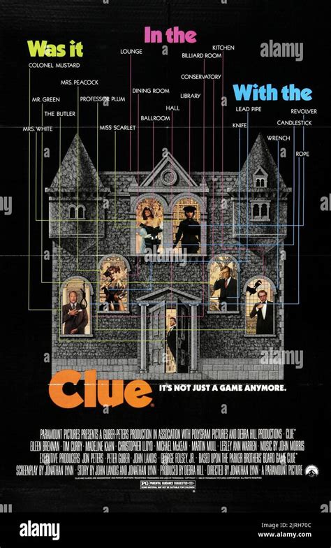 MOVIE POSTER, CLUE, 1985 Stock Photo - Alamy