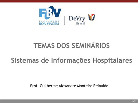 Temas Dos SeminÁrios Sistemas De Informações Hospitalares Ppt Carregar