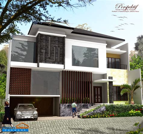 Desain Rumah Minimalis 2 Lantai Luas Tanah 200M2 Gambar Foto Desain Rumah