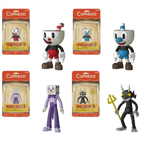 Funko Action Figure Cuphead S1 Set Of 4 Mugman Devil King Dice