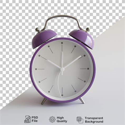 Premium PSD A Purple Alarm Clock On Transparent Background With Png File