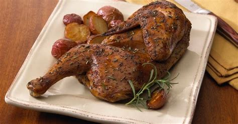 Roasted Half Chicken With Chickpea And Gigande Hoppin John Recipe By