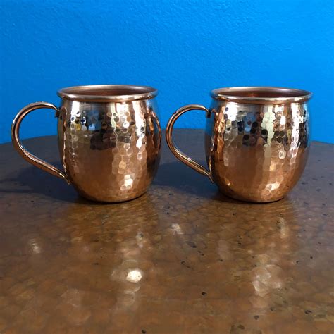 Pack Of Oz Moscow Mule Hammered Copper Barrel Mugs